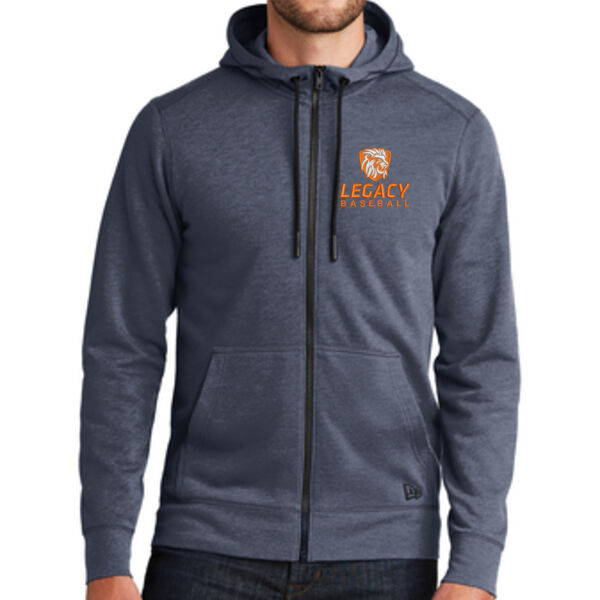 New Era® Tri-Blend Fleece Full-Zip Hoodie - Embroidered Logo Thumbnail