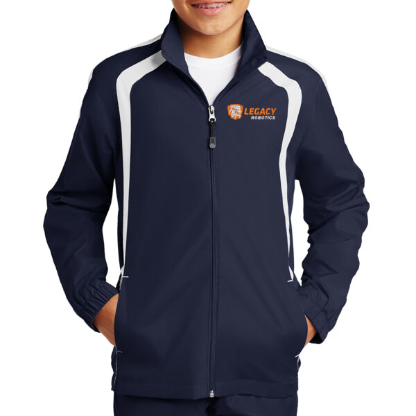 Sport-Tek® Youth Colorblock Raglan Jacket - Embroidered Logo Thumbnail