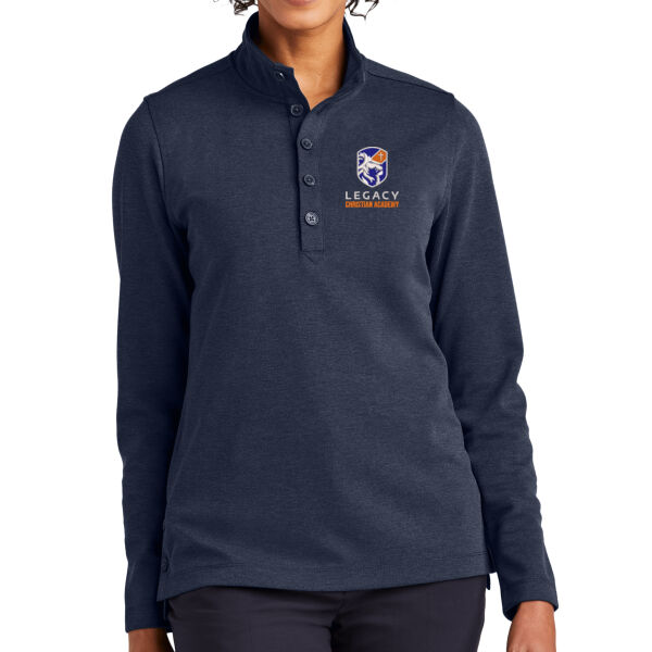 Brooks Brothers® Women's Mid-Layer Stretch 1/2-Button - Embroidered Logo Thumbnail