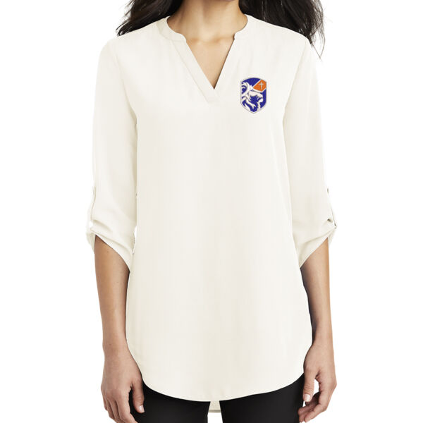 Port Authority ® Women's 3/4-Sleeve Tunic Blouse - Embroidered Logo Thumbnail